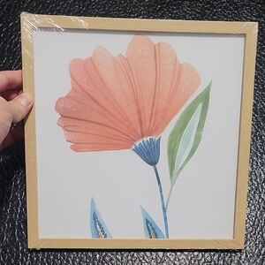 Floral Art Print with Wooden Frame